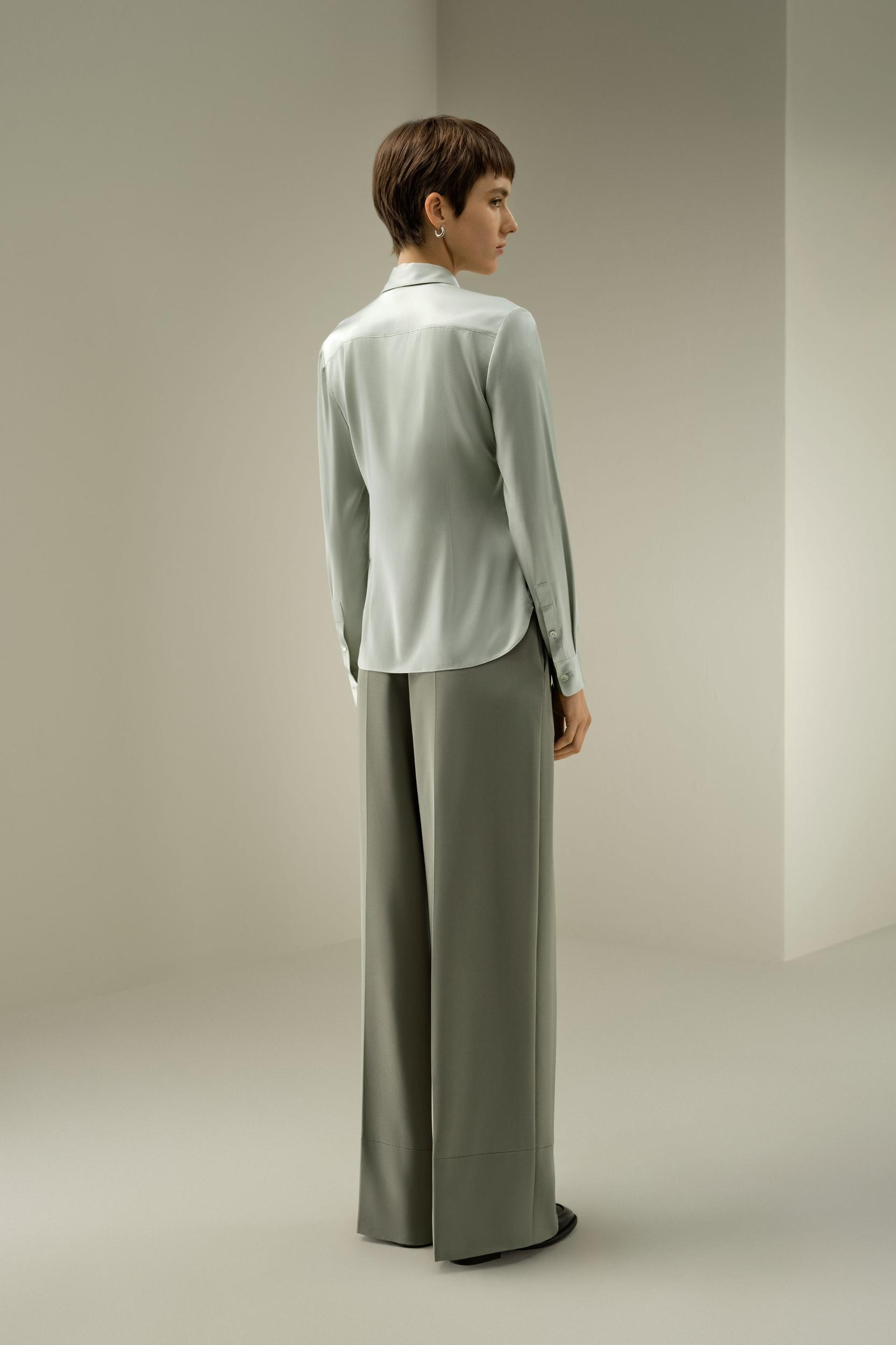 Elegant Silk Slim Fit Shirt Product Image