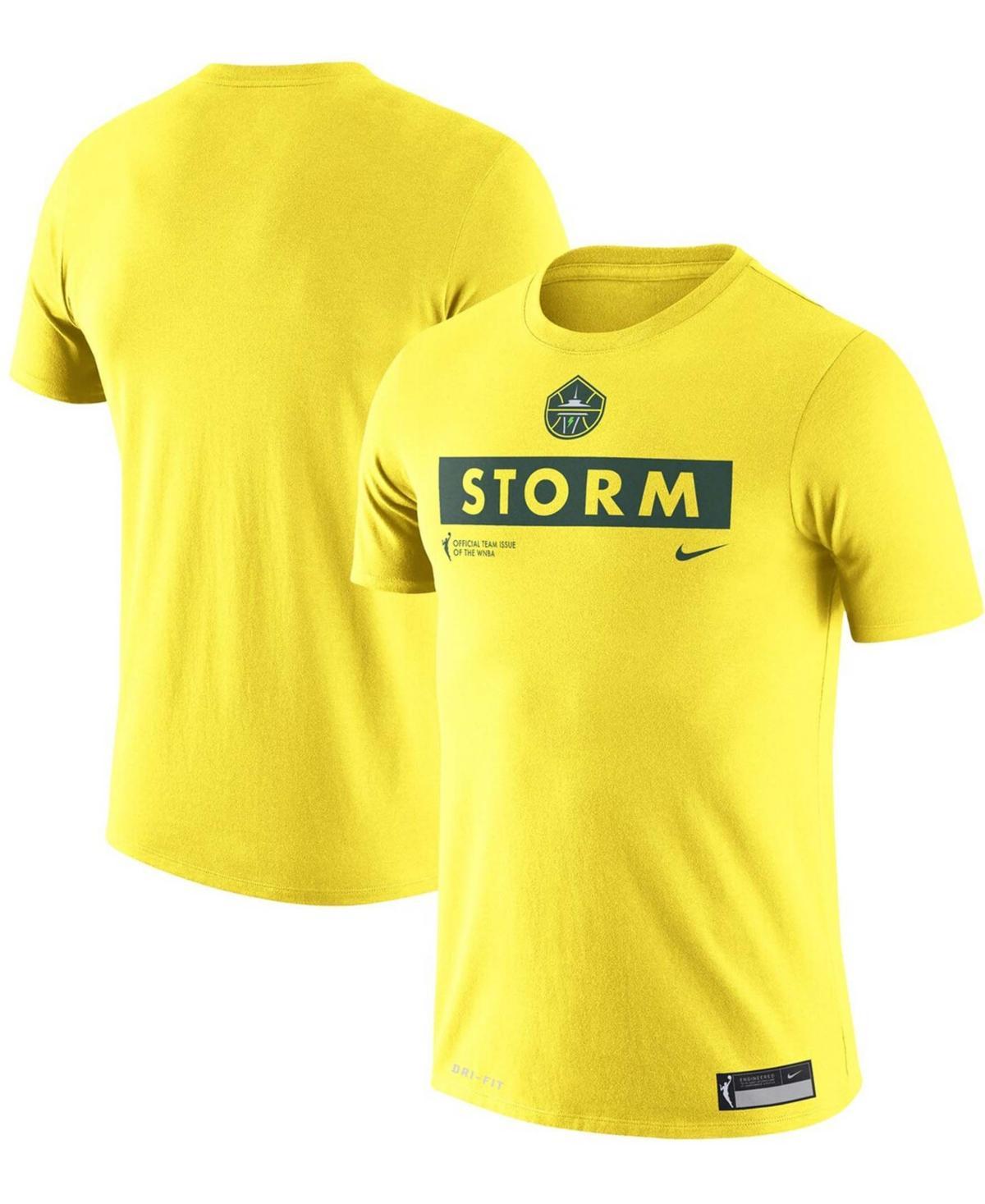 Nike Yellow Seattle Storm Practice T-Shirt, Men's, Size: Small, Stm Yellow Product Image