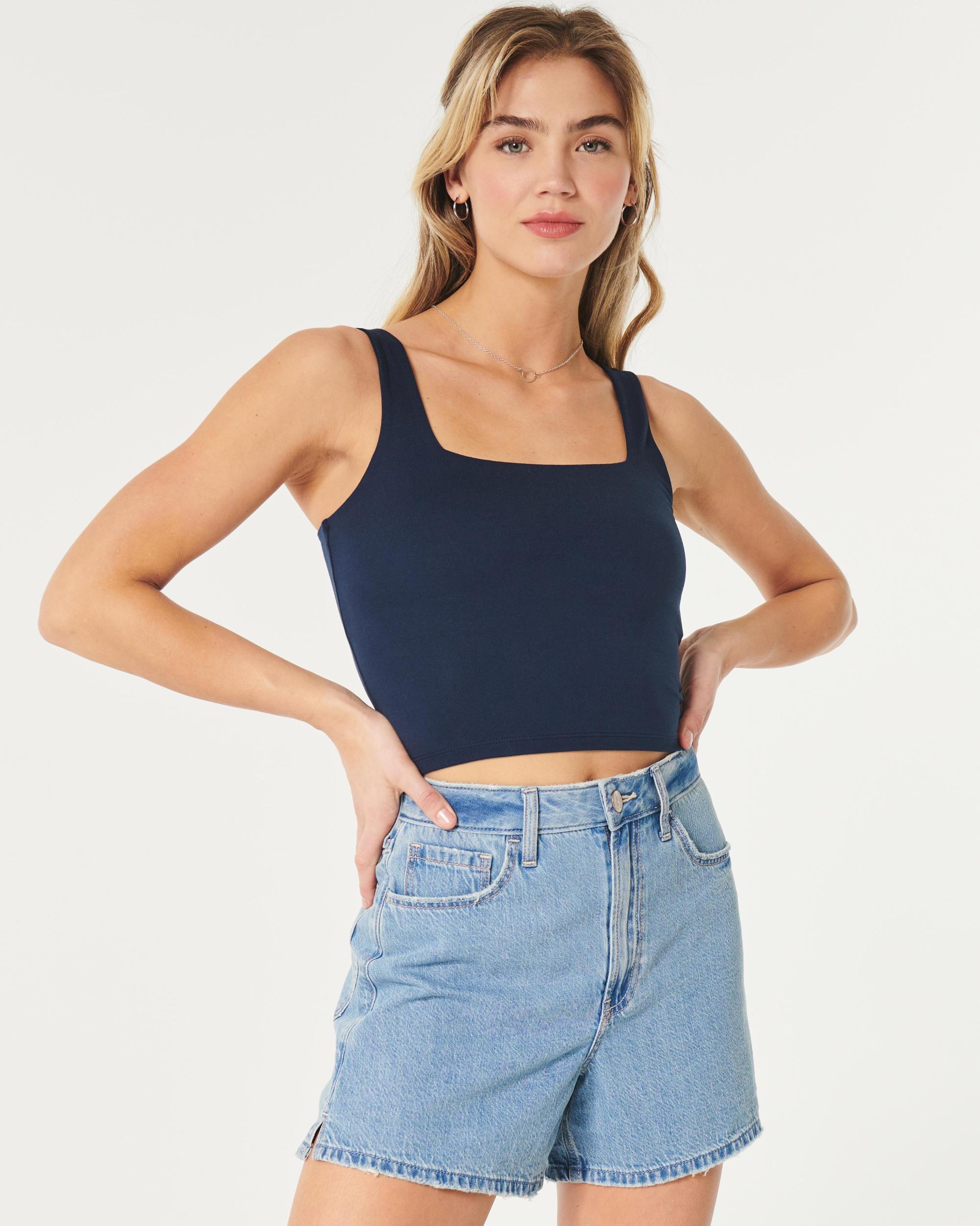 Seamless Fabric Square-Neck Tank Product Image