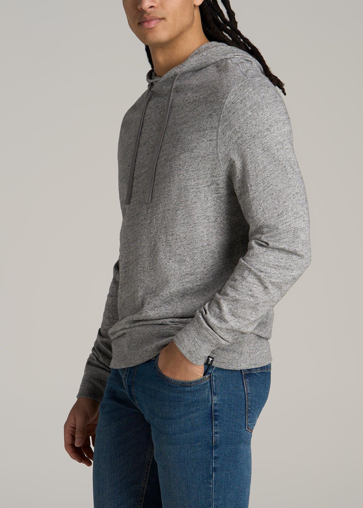 Sunwashed Slub Pullover Men's Tall Hoodie in Heathered Grey Product Image