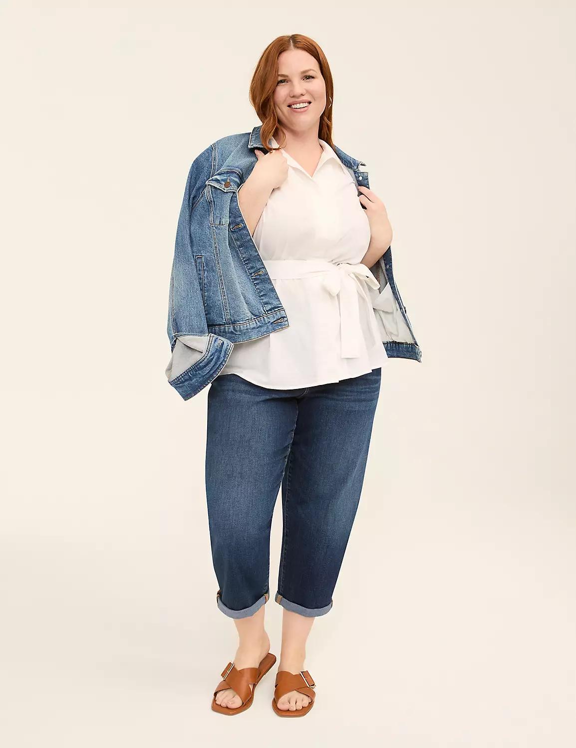 Relaxed Dolman-Sleeve Button-Front Blouse Product Image