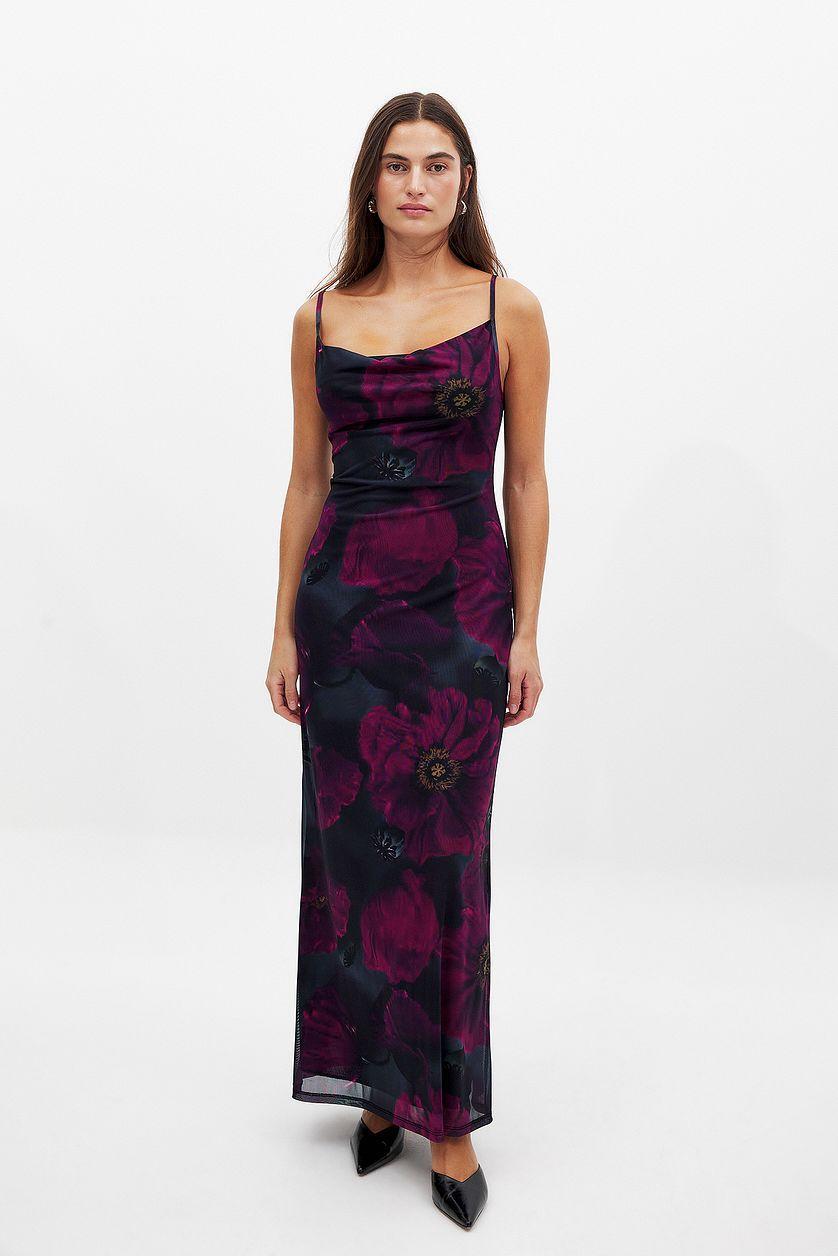 Waterfall Mesh Maxi Dress Product Image