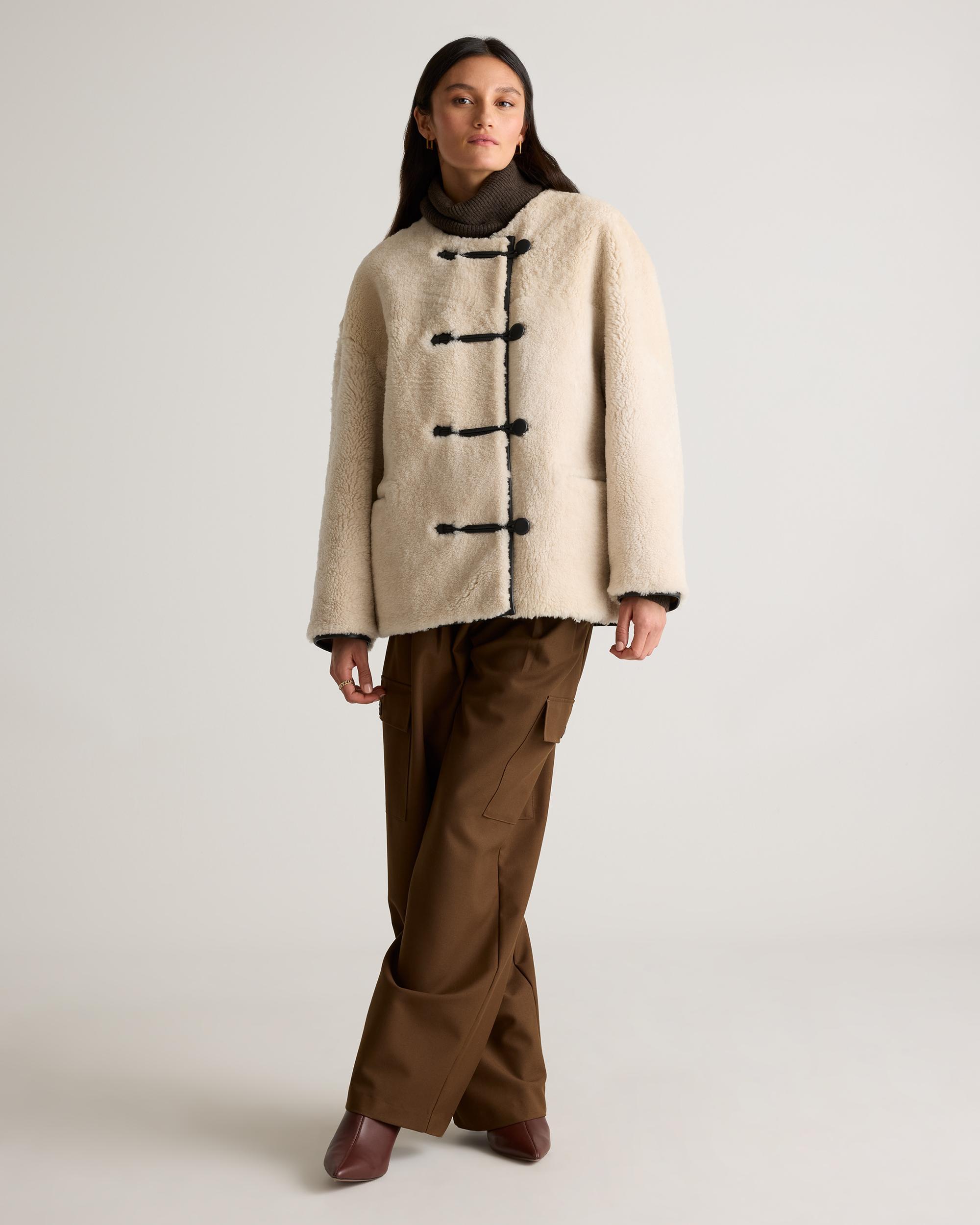 Quince | Women's 100% Shearling Duffle Jacket Leather Product Image