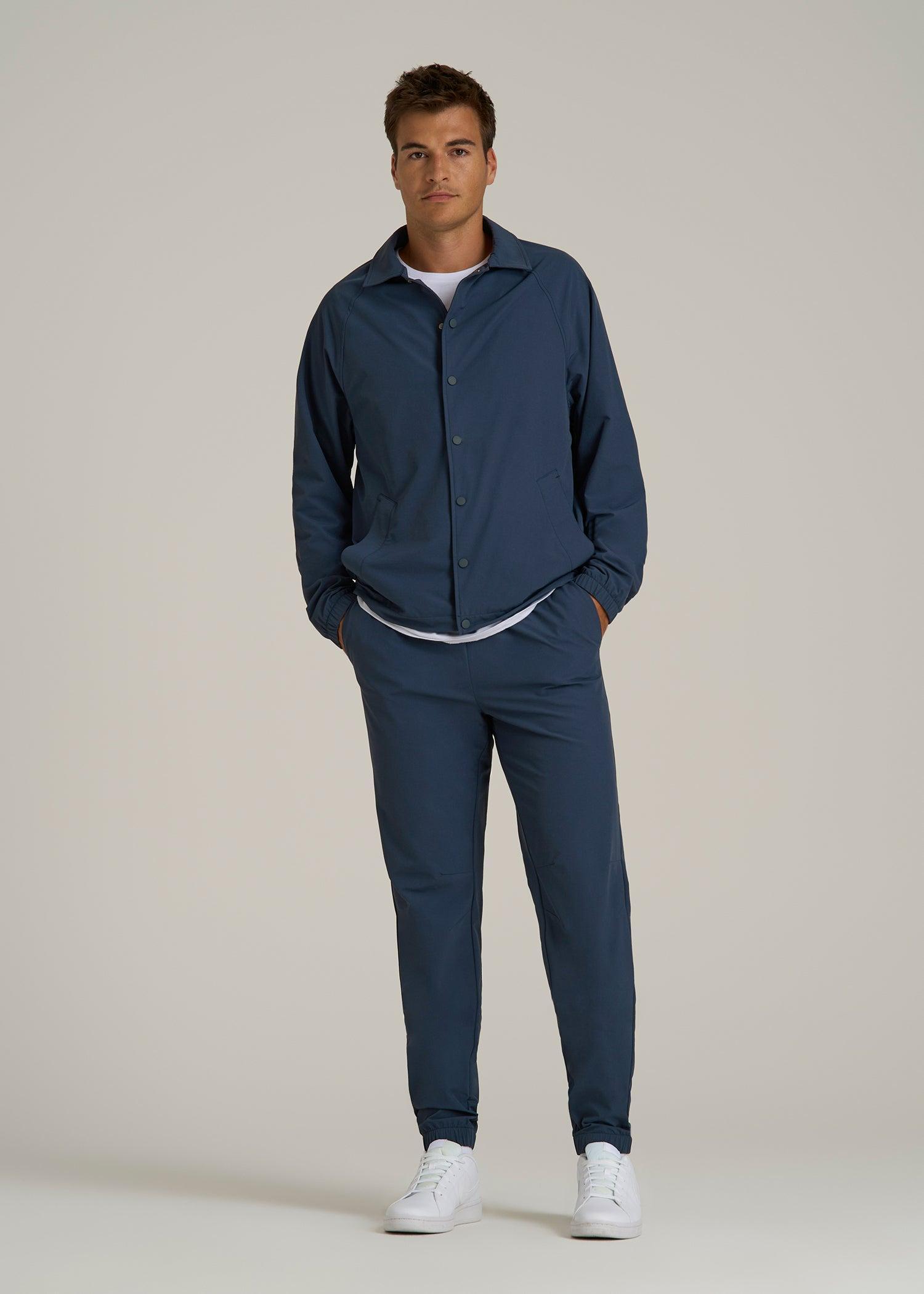 Flex Nylon Coach's Jacket for Tall Men in Navy Blue Male Product Image