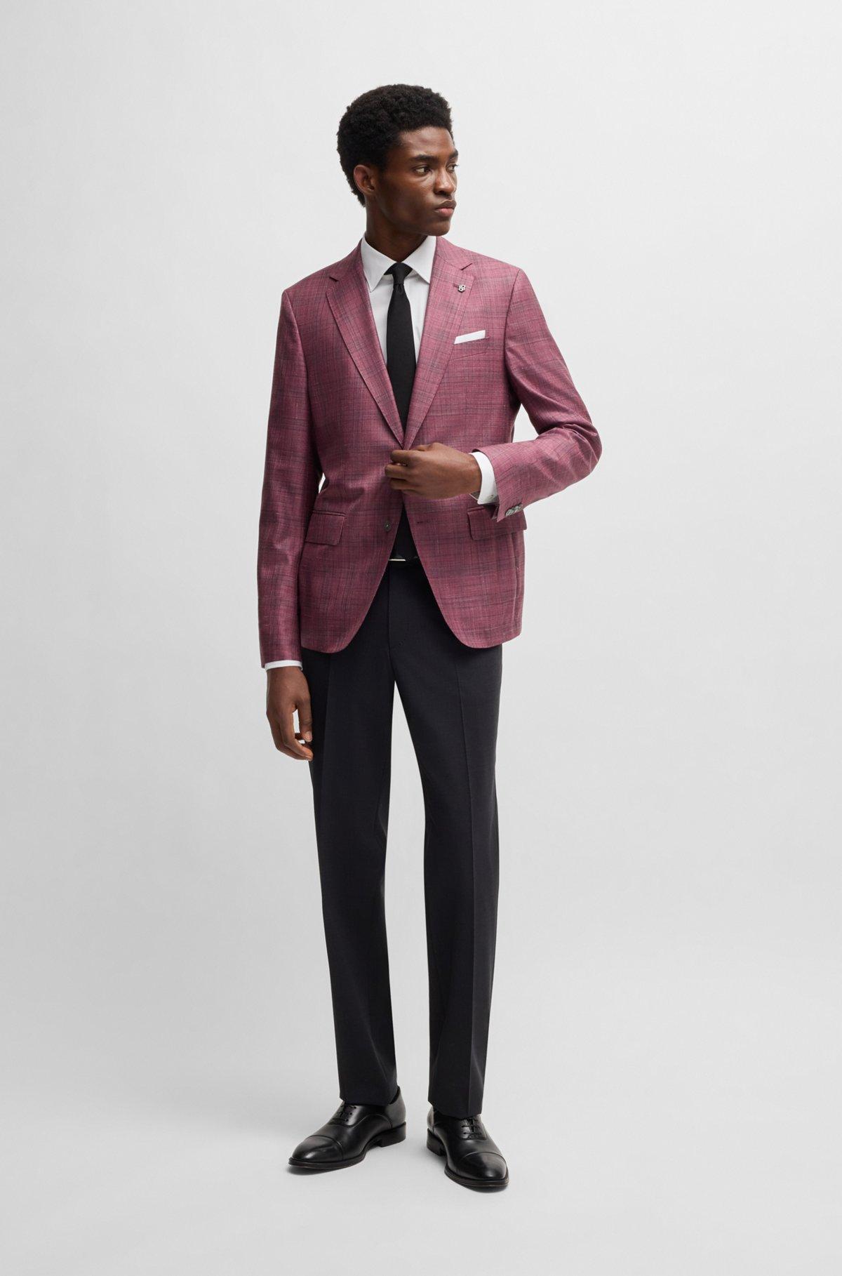 Slim-fit shirt in easy-iron stretch-cotton poplin Product Image