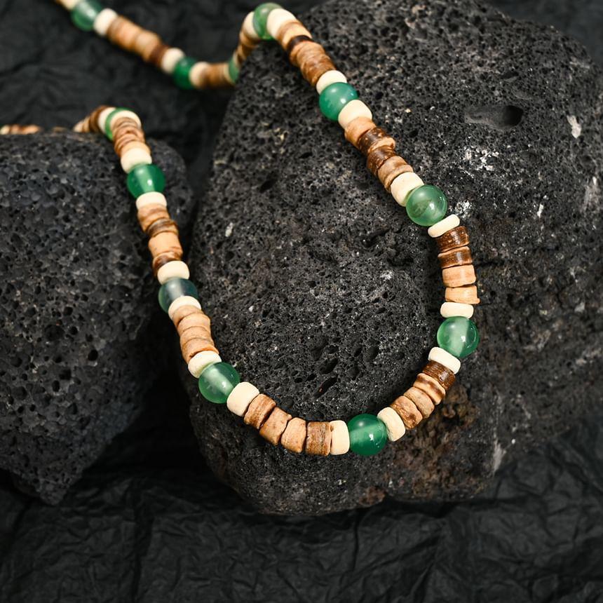 Beaded Wooden Necklace Product Image