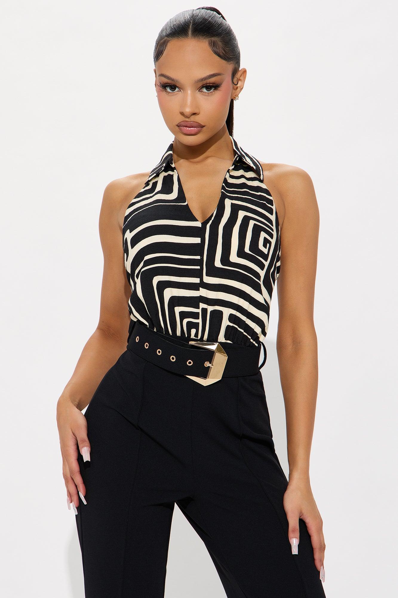 Keep It Classy Jumpsuit - Black/combo Product Image