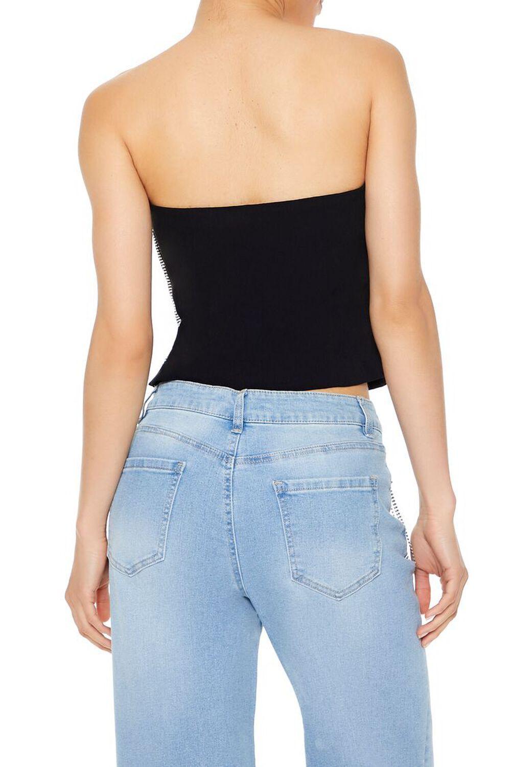Cropped Rhinestone Tube Top | Forever 21 Product Image