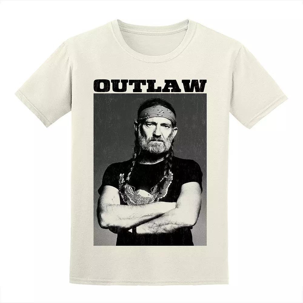 Men's Willie Nelson Tee, Size: Large, Natural Product Image
