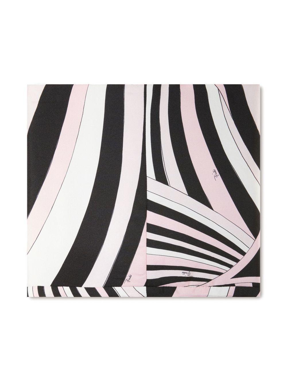 Iride-print silk scarf Product Image