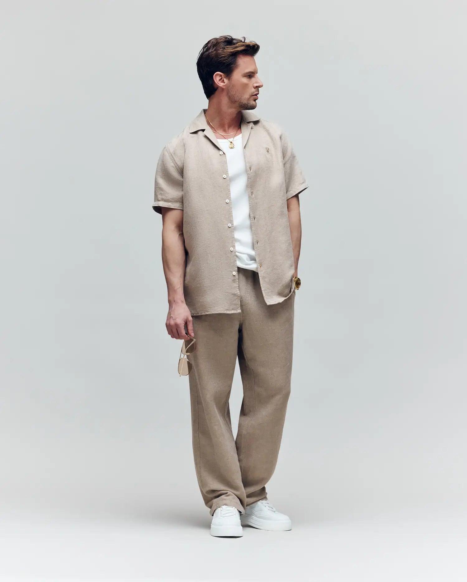 MENS WINDCREST LINEN BLEND SHORT SLEEVE SHIRT - B6Q148C200 Product Image