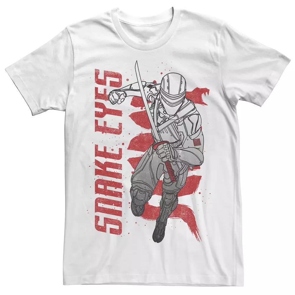 Big & Tall G.I Joe Snake Eyes Line Art Snake Tee, Men's, Size: XXL Tall, White Product Image