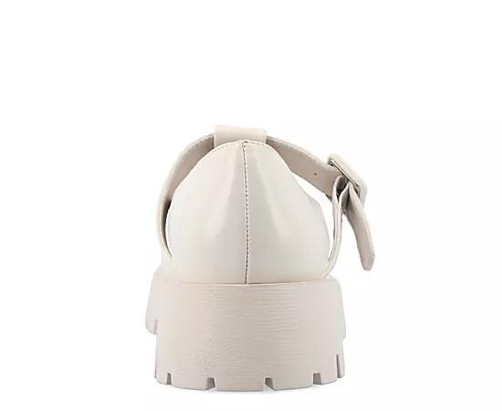 Journee Suvi Tru Comfort Foam Womens Mary Jane Flats Ivory Product Image