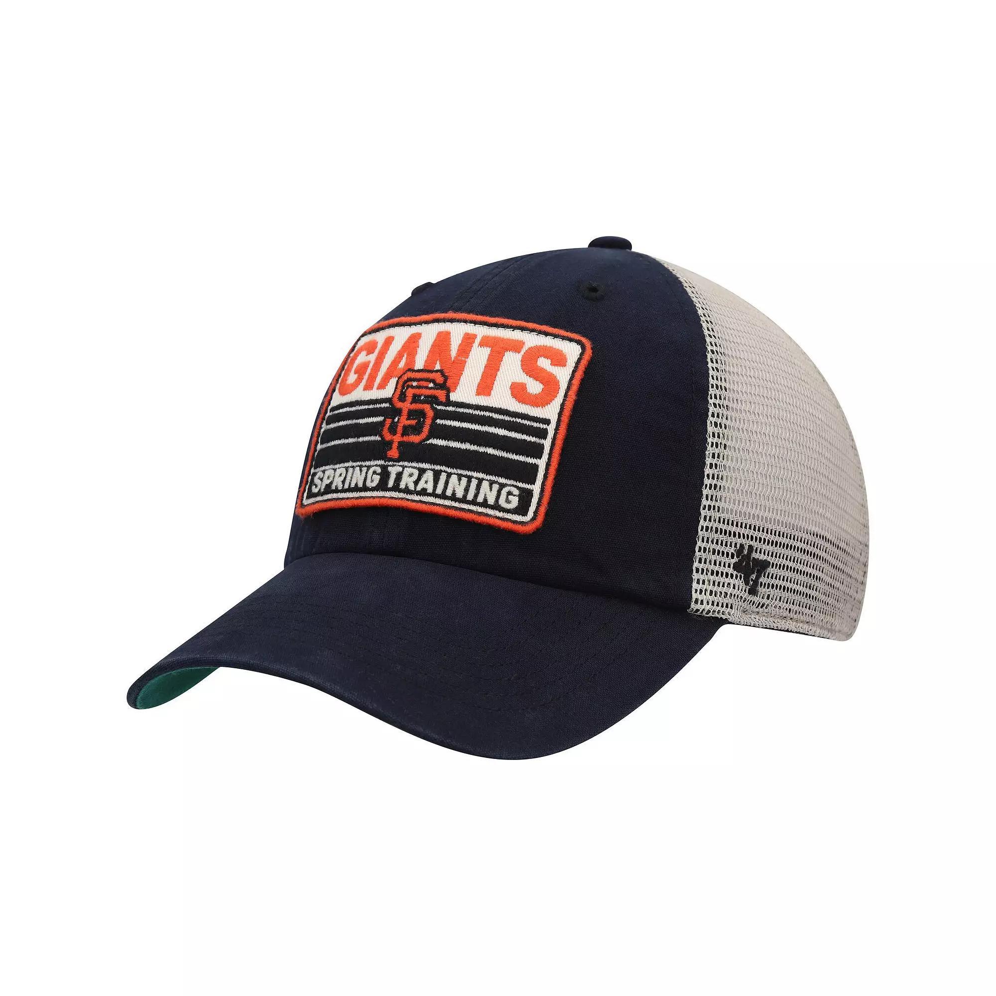 Mens 47 /Tan San Francisco Giants Four Stroke Clean Up Trucker Snapback Hat Product Image