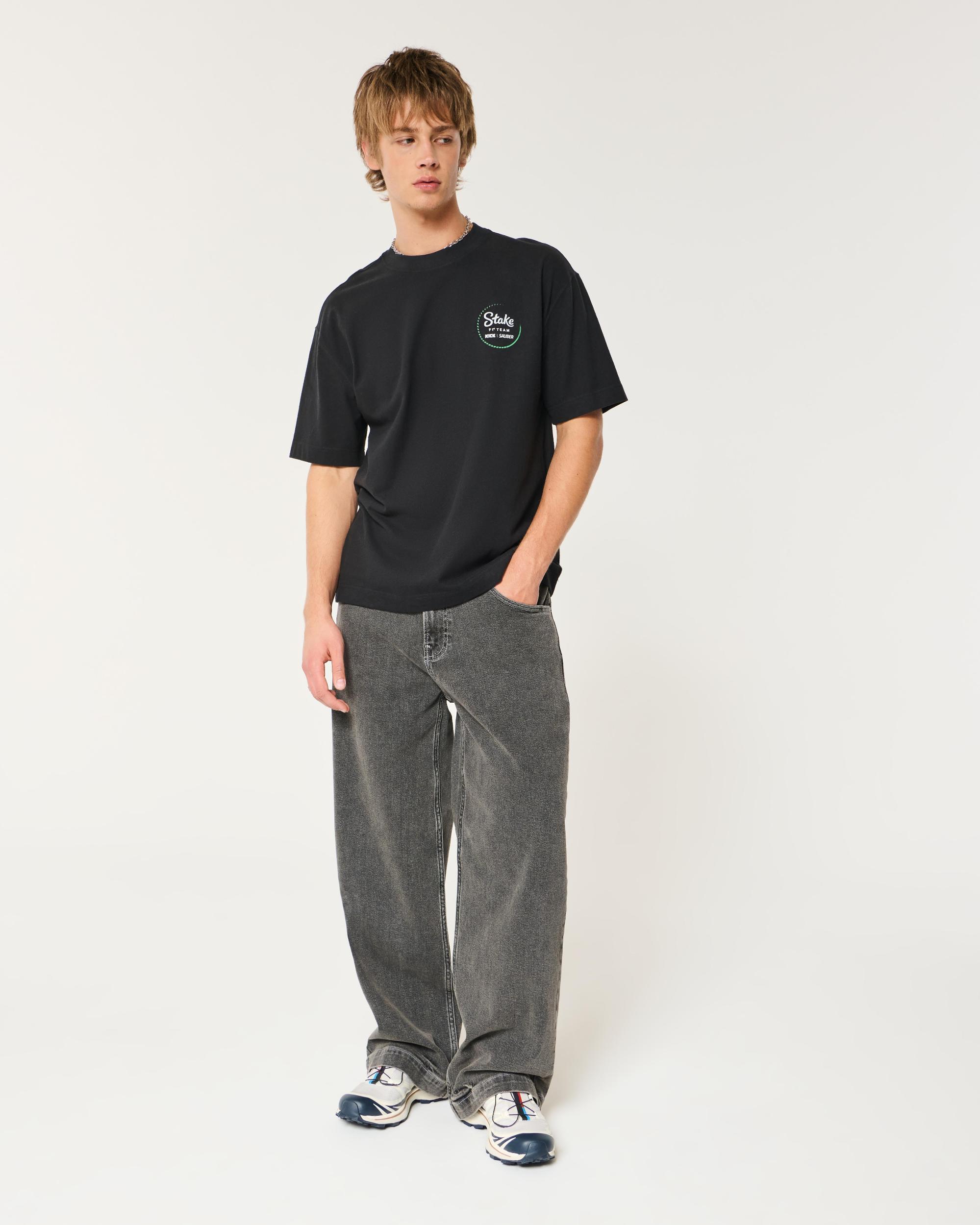 Boxy Heavyweight Stake F1 Team Kick Sauber Graphic Tee Product Image