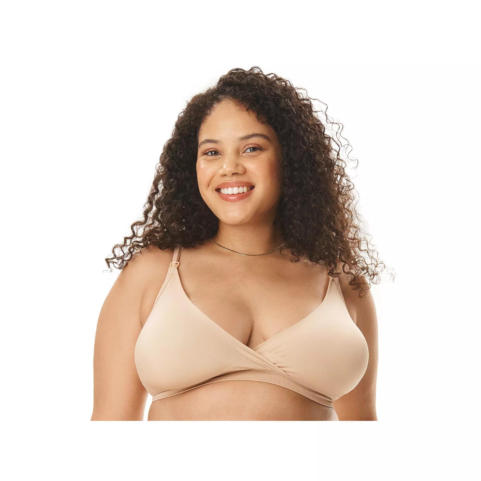 Maternity Motherhood Seamless Wrap Triangle Nursing Bra 90036, Womens Brown Product Image