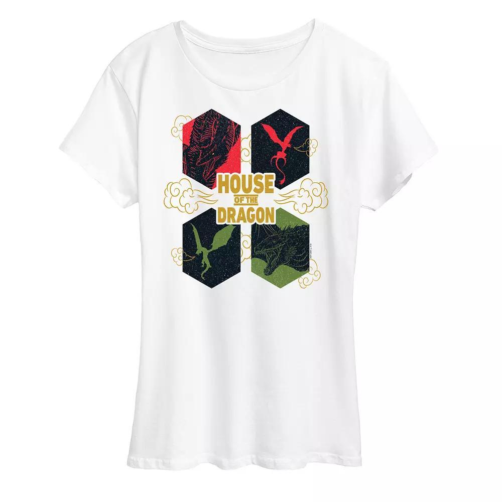Womens House of the Dragon Dragon Icon Grid Graphic Tee Product Image