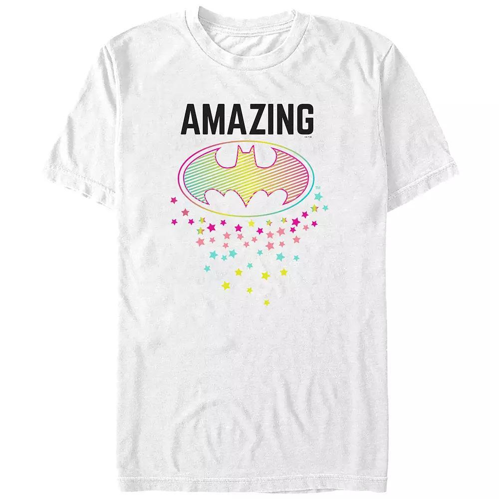 Juniors' Batman Sparkling Logo Boyfriend Graphic Tee, Women's, Size: Medium, White Product Image