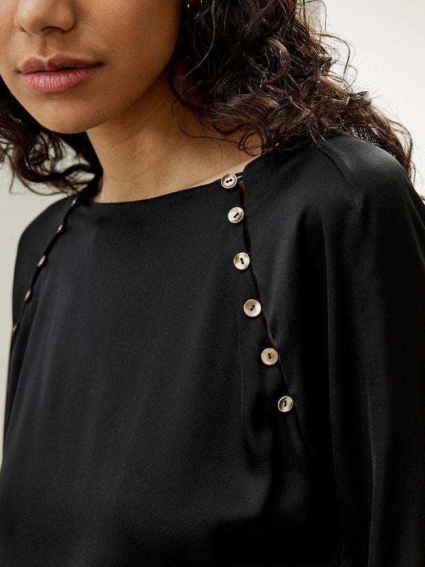Cropped Pullover Silk Top Product Image