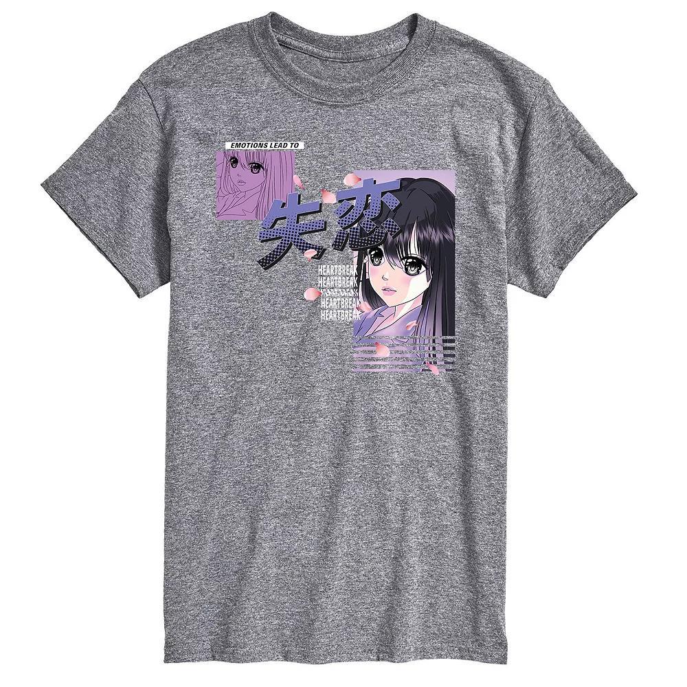 Big & Tall Anime Heartbreak Tee, Mens Product Image