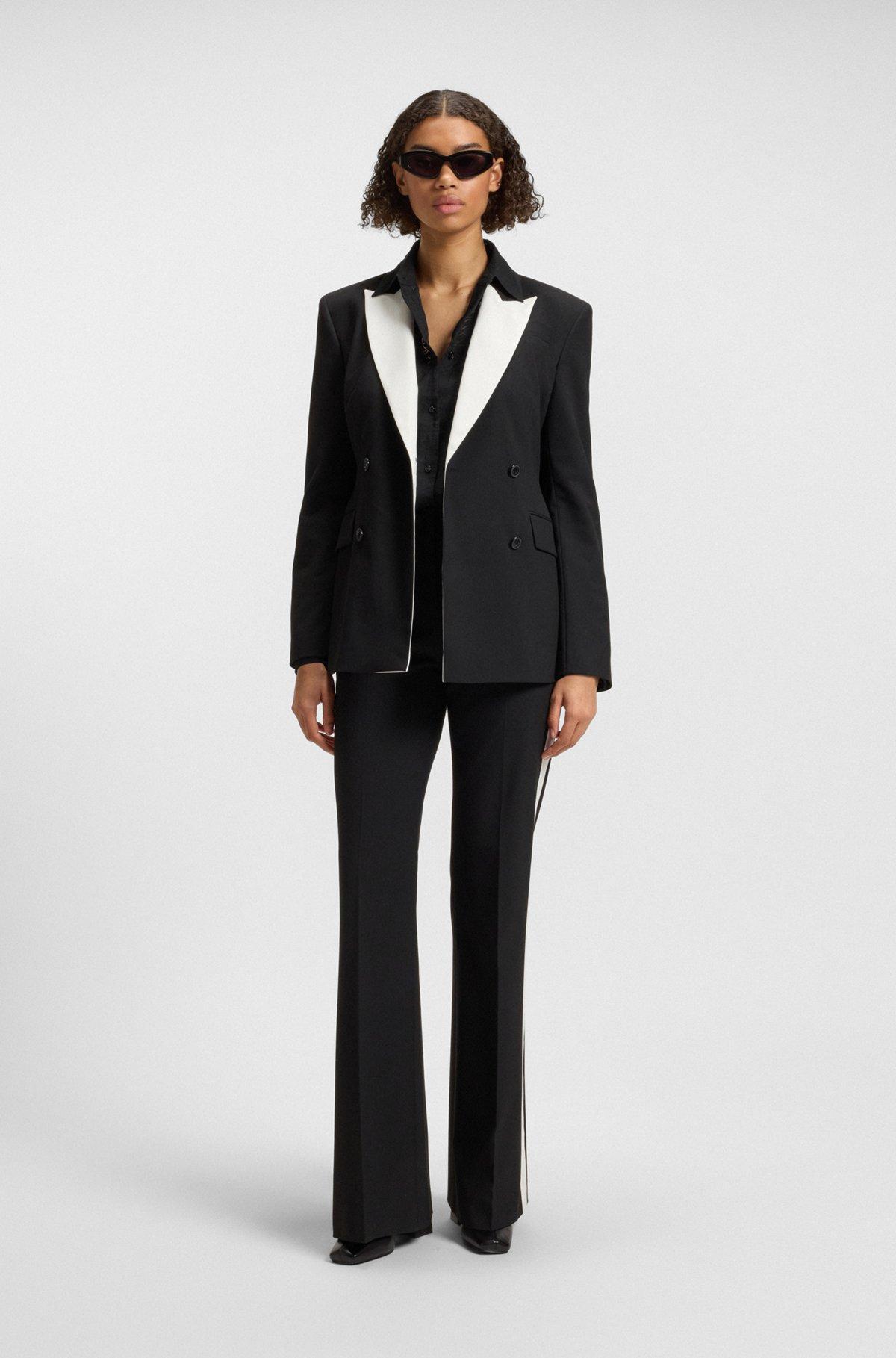 HUGO - Oversize-fit blouse with burnout pattern - Patterned Product Image