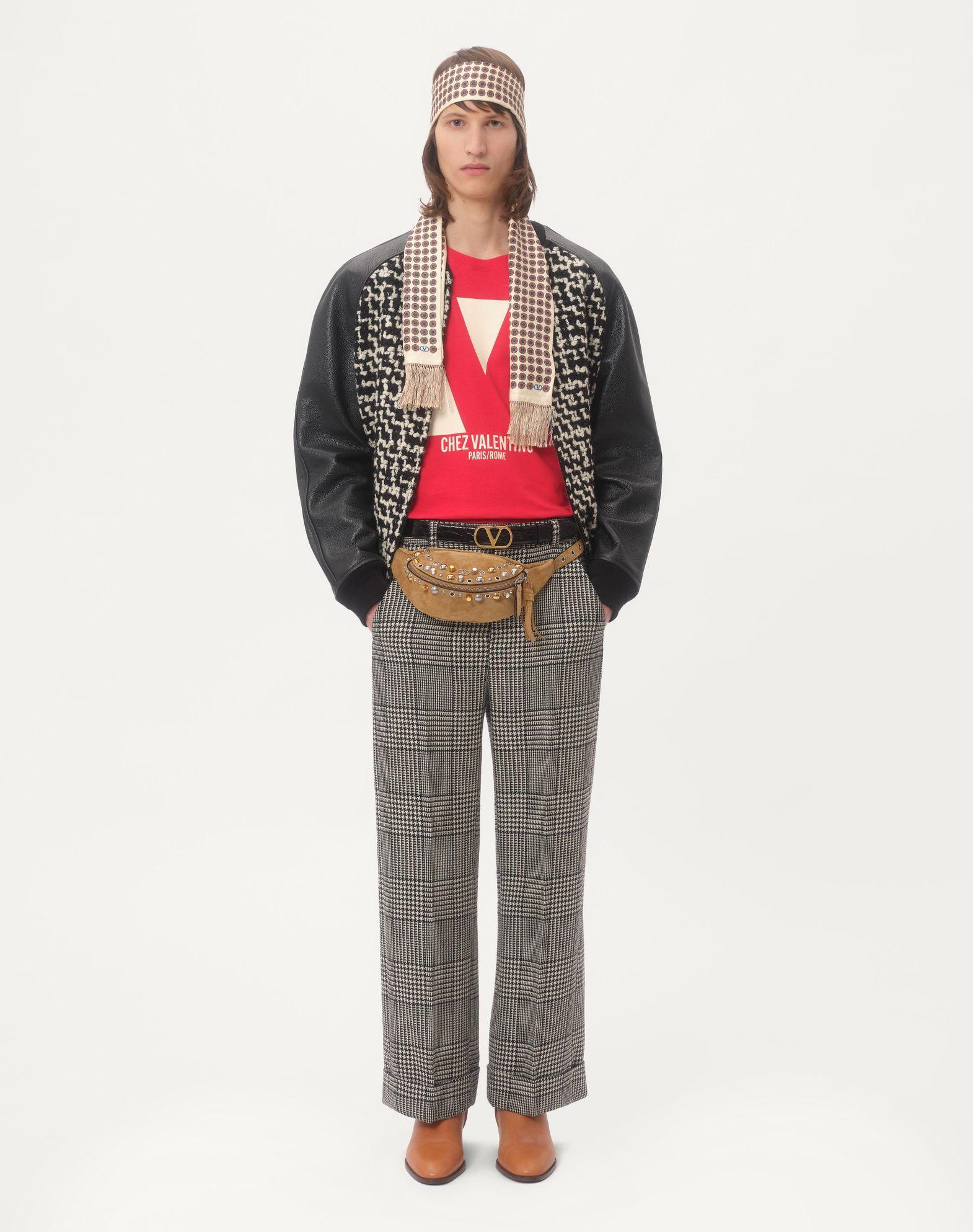 Cotton T-Shirt With Chez Valentino Print Product Image