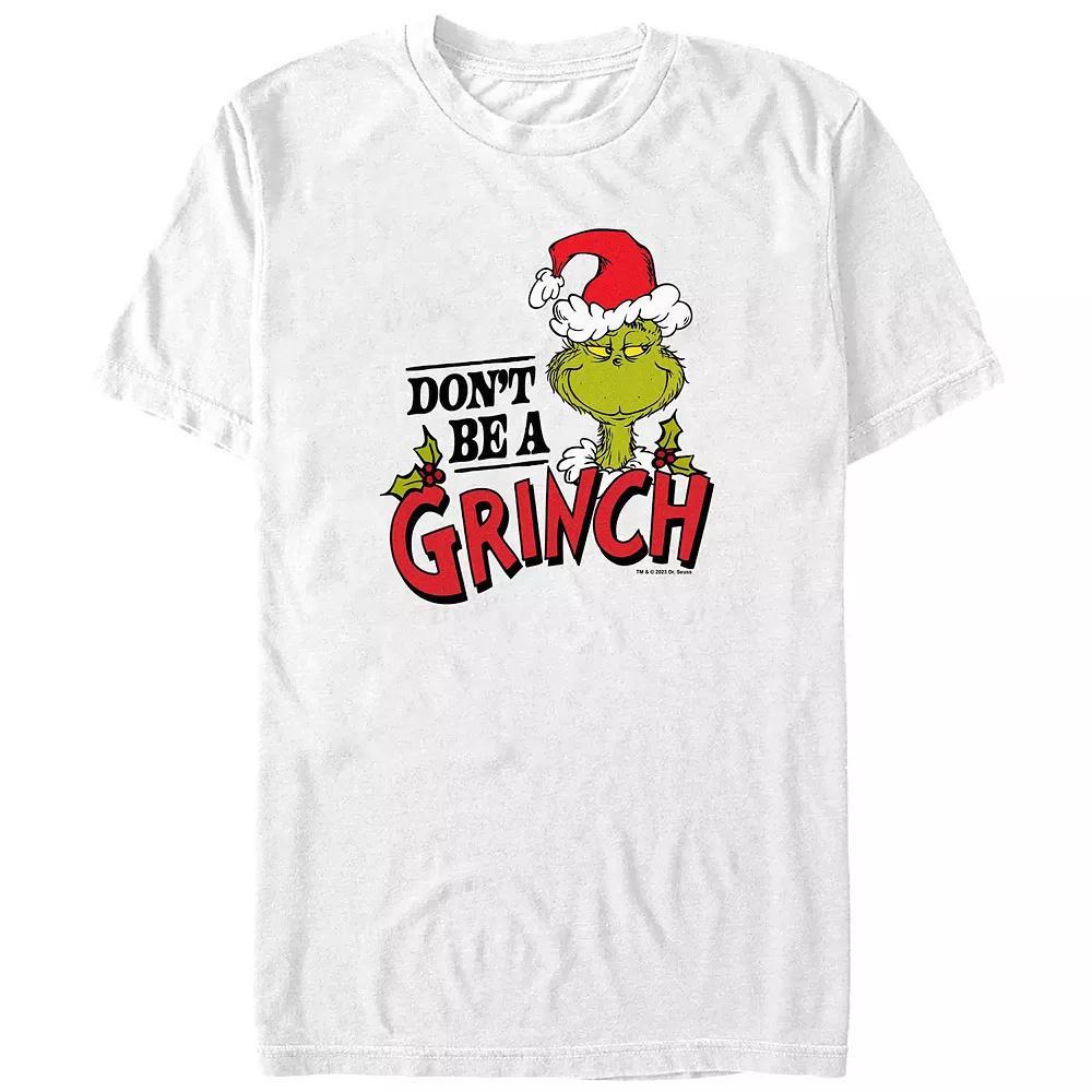 Big & Tall Dr. Seuss Don't Be A Grinch Graphic Tee, Men's, Size: 3XL, Athletic Grey Product Image