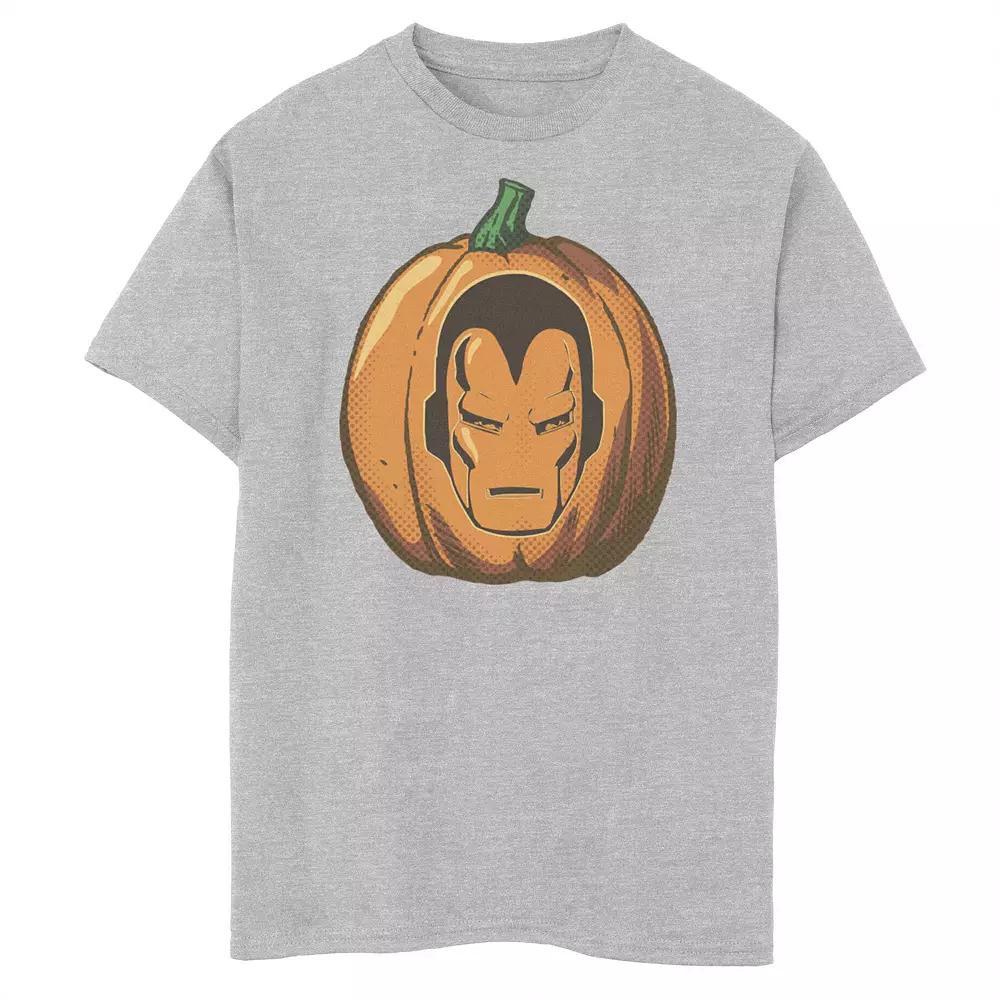 Boys 8-20 Marvel Avengers Iron Man Halloween Pumpkin Graphic Tee, Boy's, Size: XL, Athletic Grey Product Image