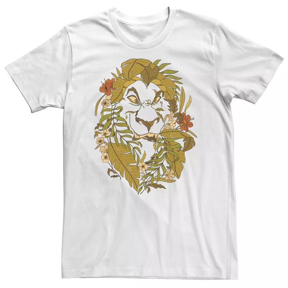 Big & Tall Disney The Lion King Leaf Scar Portrait Tee, Men's, Size: 4XL Tall, White Product Image