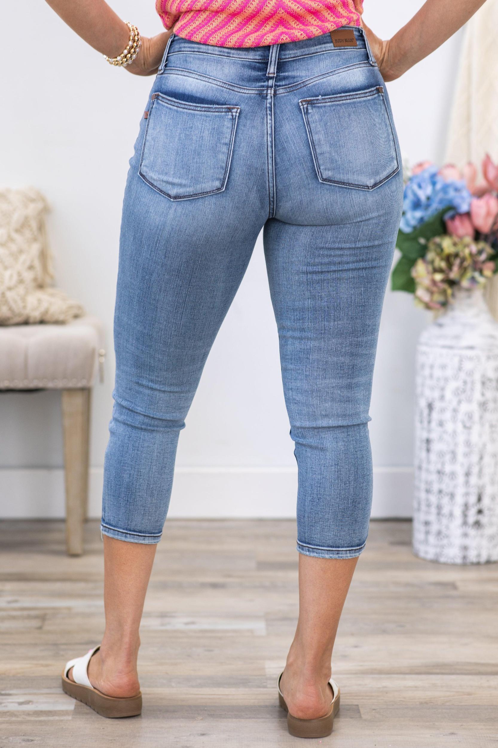 Judy Blue Contrast Wash Capri Product Image