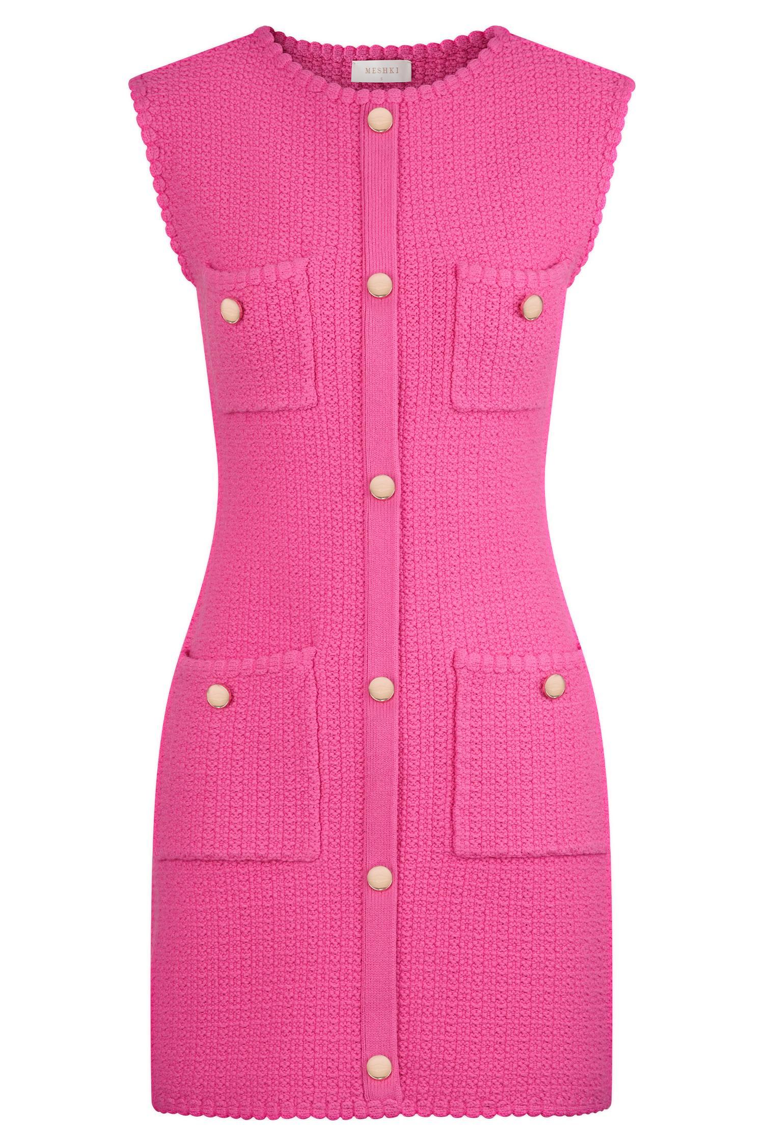 Mia Knit Mini Dress - Pink Product Image
