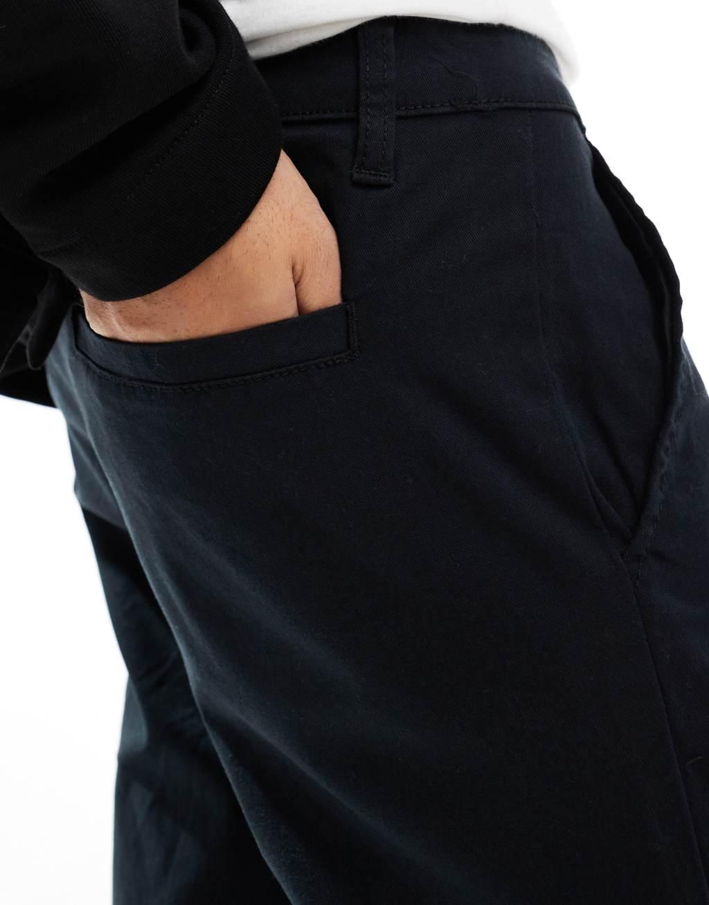 ASOS DESIGN slim chinos in black Product Image