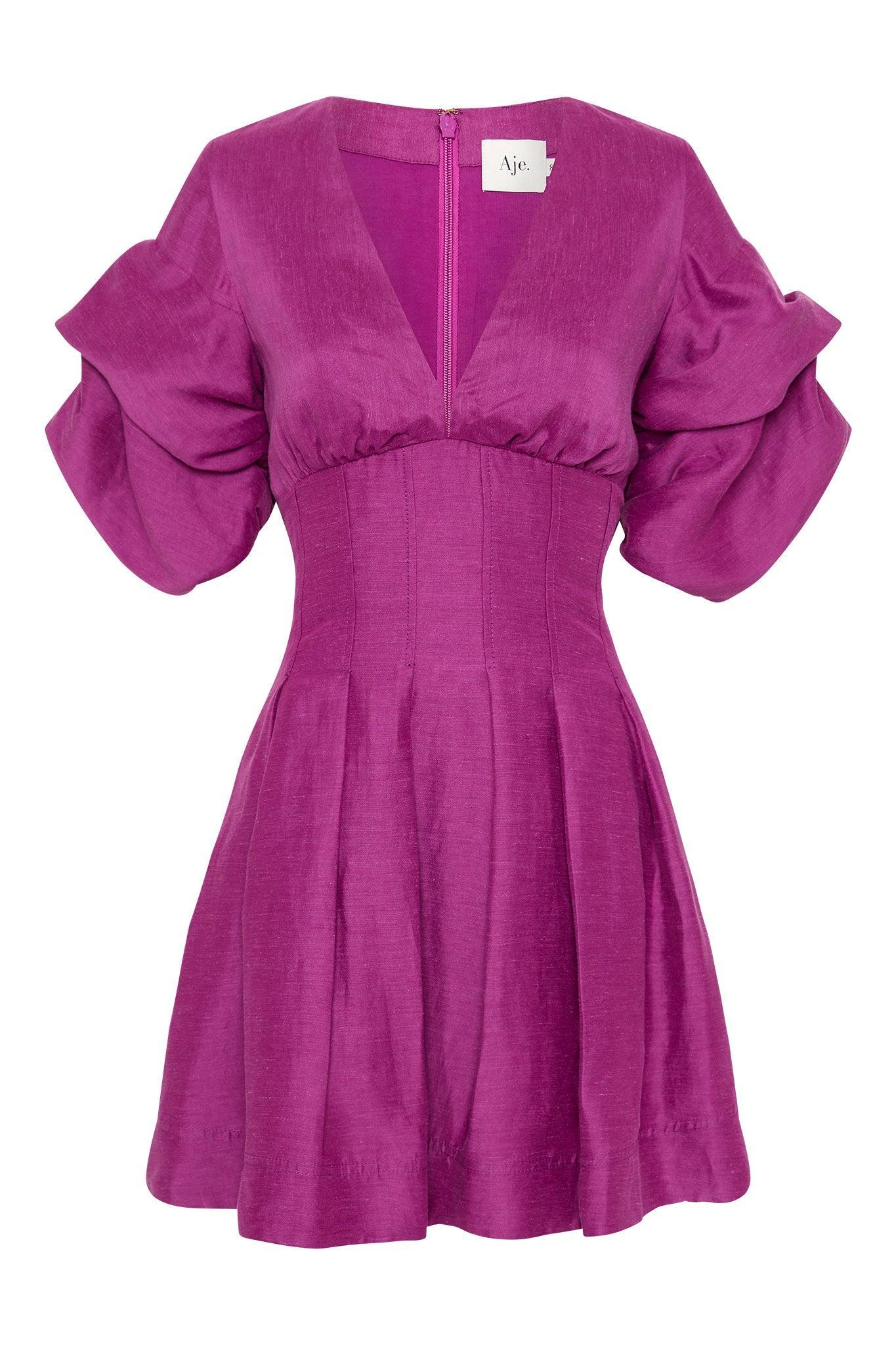 Adelie Puff Sleeve Mini Dress Product Image