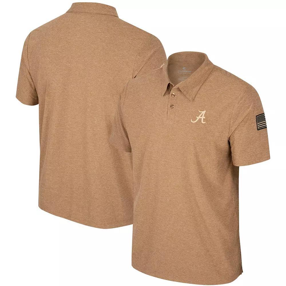 Men's Colosseum Khaki Nebraska Huskers OHT Military Appreciation Cloud Jersey Desert Polo, Size: Large, Beig K Product Image