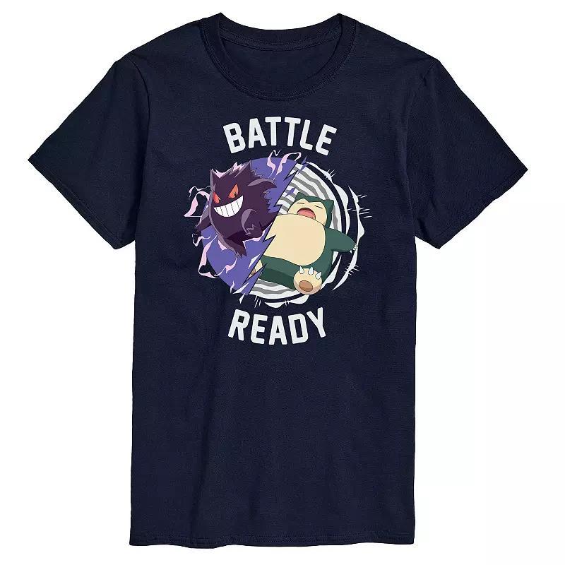 Big & Tall Pokemon Snorlax Battle Ready Graphic Tee, Mens Blue Product Image