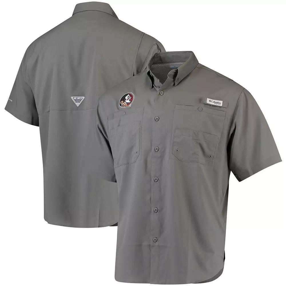 Men's Columbia Charcoal Florida State Seminoles PFG Tamiami Shirt, Size: Medium Product Image