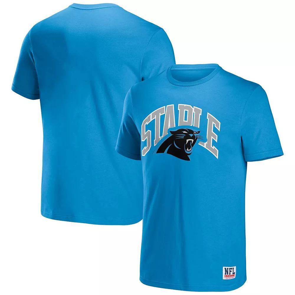 Men's NFL x Staple Blue Carolina Panthers Logo Lockup T-Shirt, Size: XL Product Image