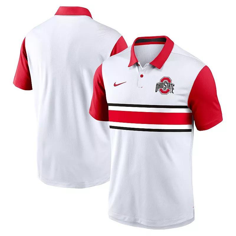 Men's Nike White Ohio State Buckeyes Vapor Performance Polo, Size: Medium Product Image