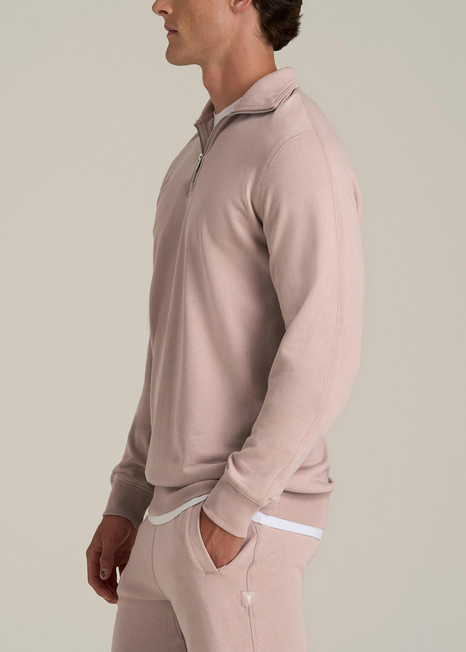 Wearever 2.0 French Terry Quarter-Zip Tall Men's Sweatshirt in Desert Rose Male Product Image