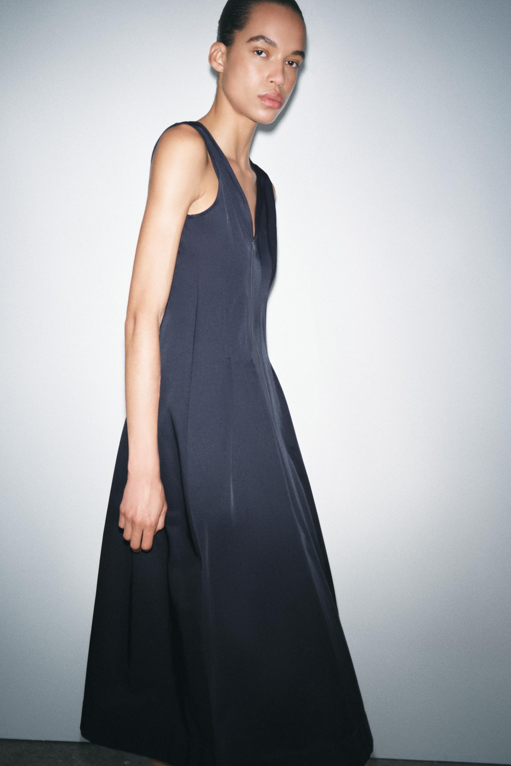 ZW COLLECTION ZIPPER MIDI DRESS Product Image
