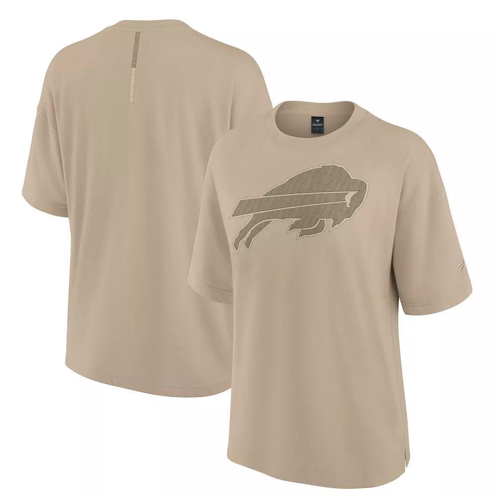 Women's Fanatics Signature Khaki Buffalo Bills Elements Oversized T-Shirt, Size: Small, Beig K Product Image