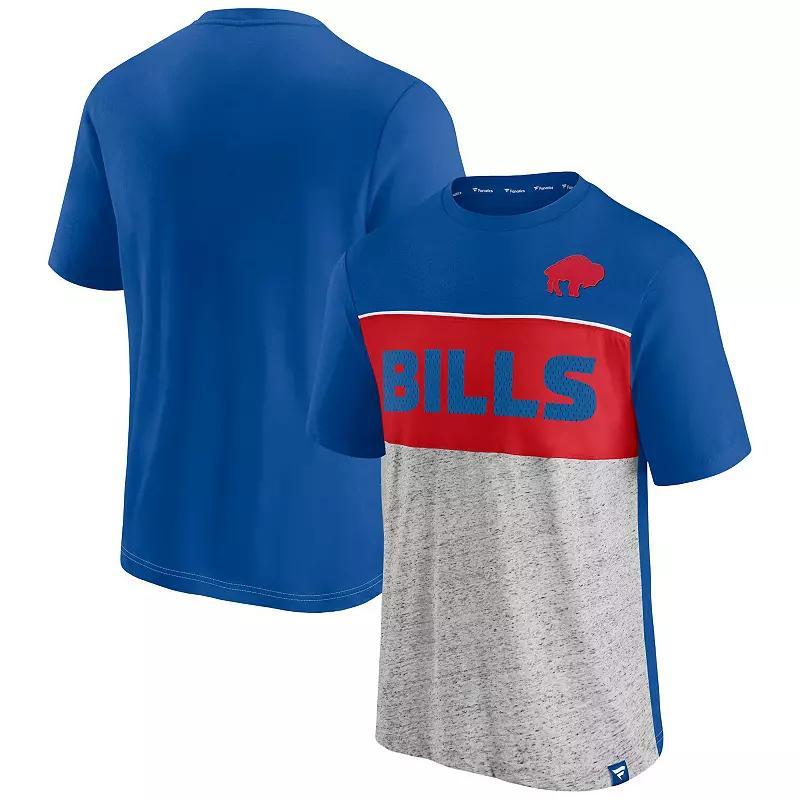 Men's Fanatics Branded Red/Heathered Gray Tampa Bay Buccaneers Colorblock T-Shirt, Size: XL Product Image