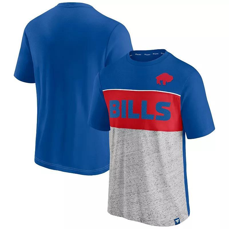 Men's Fanatics Branded Red/Heathered Gray Tampa Bay Buccaneers Colorblock T-Shirt, Size: XL Product Image
