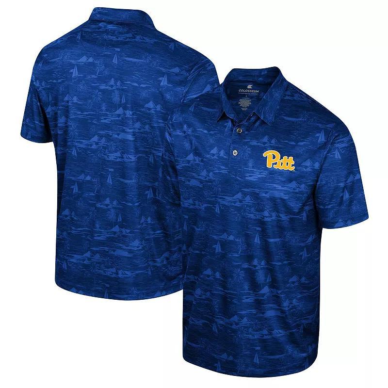 Men's Colosseum Black Appalachian State Mountaineers Daly Print Polo, Size: XXL, App Black Product Image
