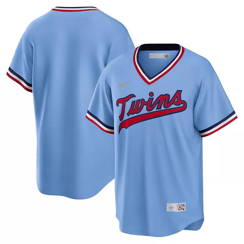 Men's Nike Light Blue Minnesota Twins Road Cooperstown Collection Team Jersey, Size: Large Product Image