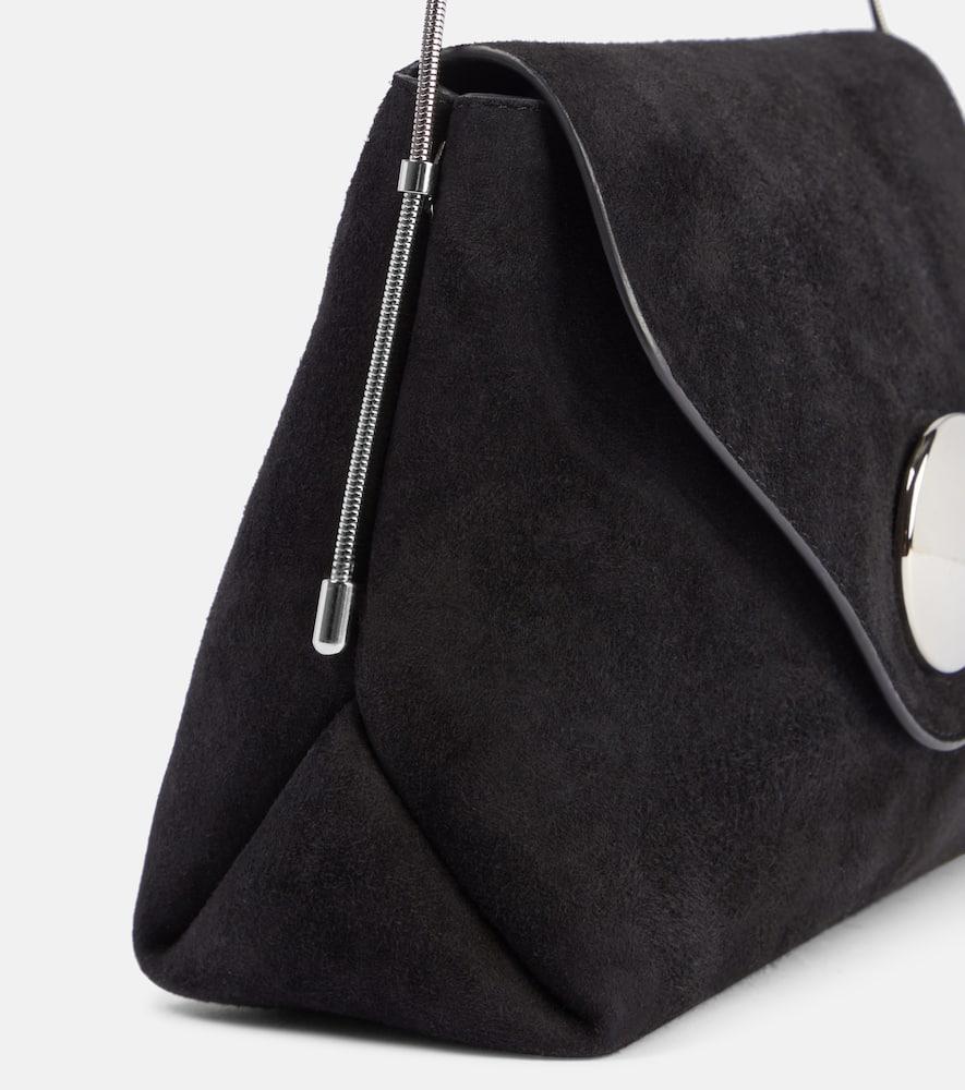 KHAITE Bobbi Suede Shoulder Bag In Black Product Image