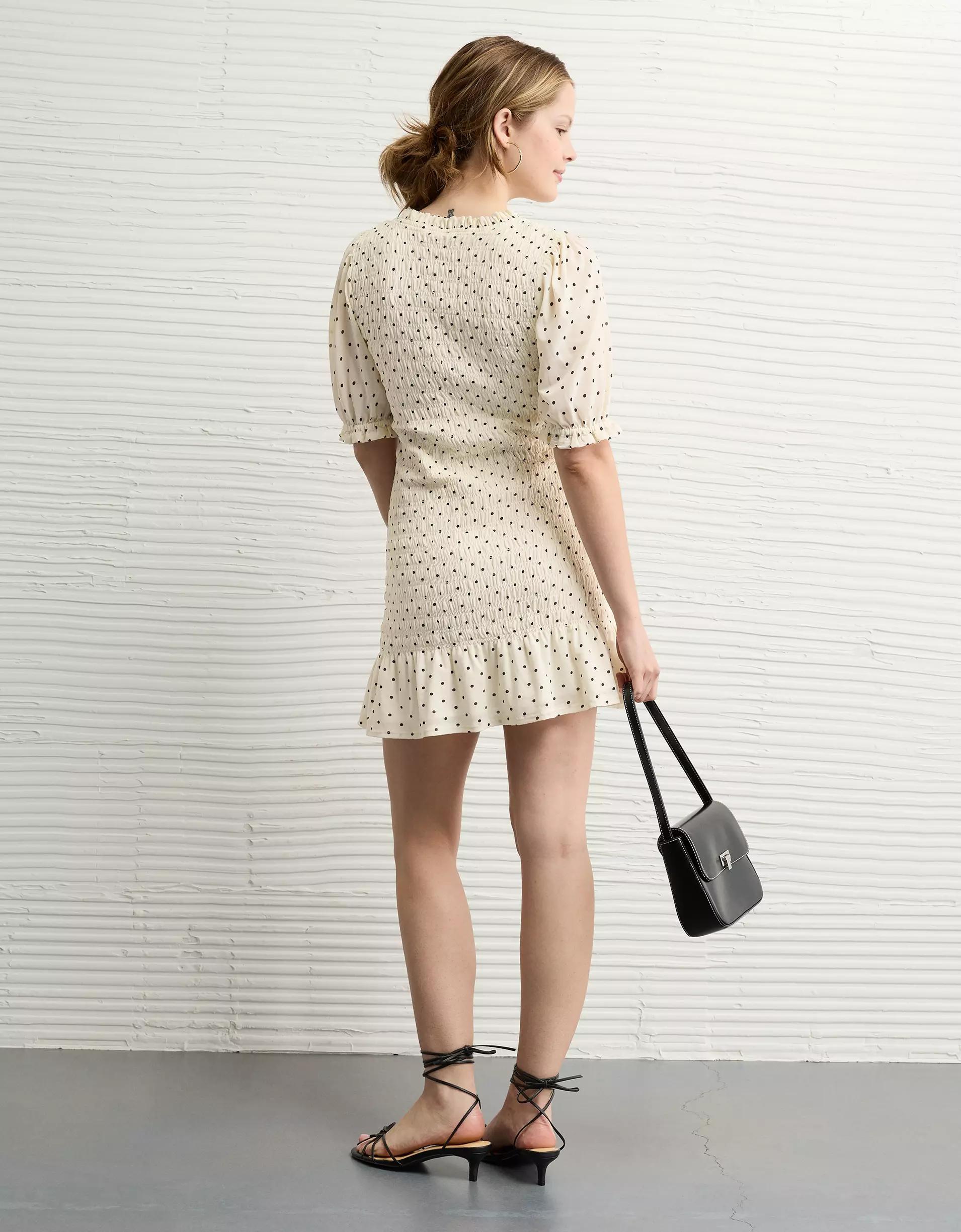 AE Puff Sleeve Smocked Mini Dress Product Image