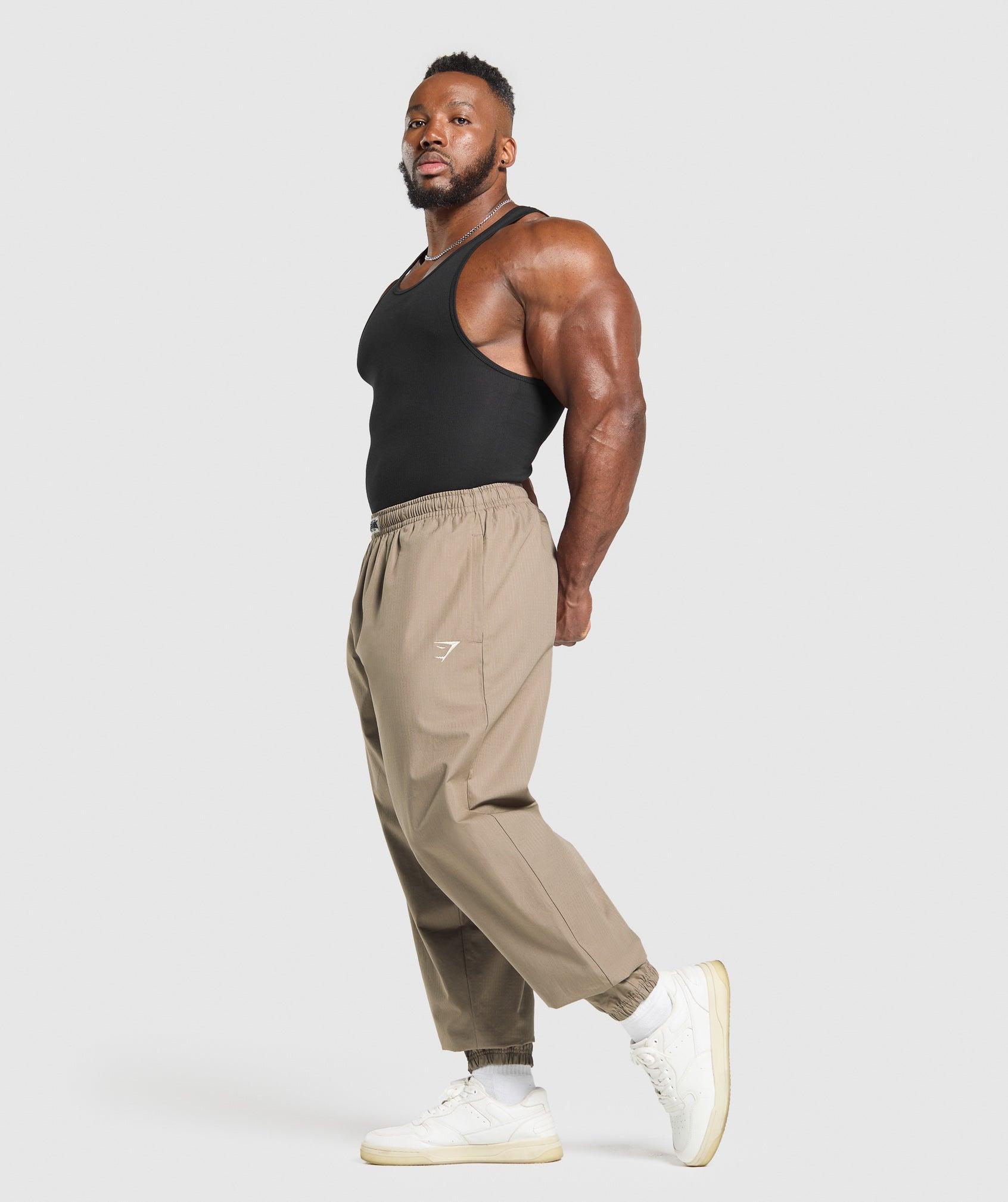 Gymshark Ripstop Pumper Pants - Lifestyle Brown Male Product Image
