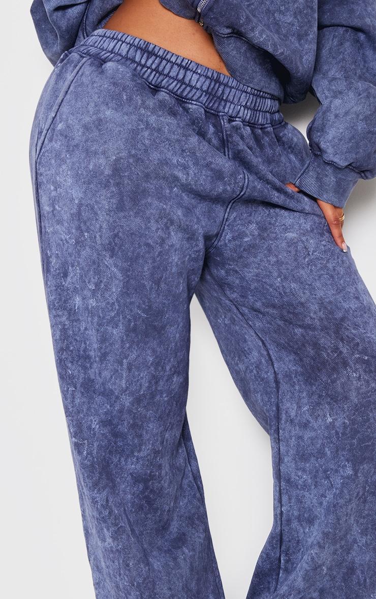 Shape Navy Washed Wide Leg Sweatpants Product Image