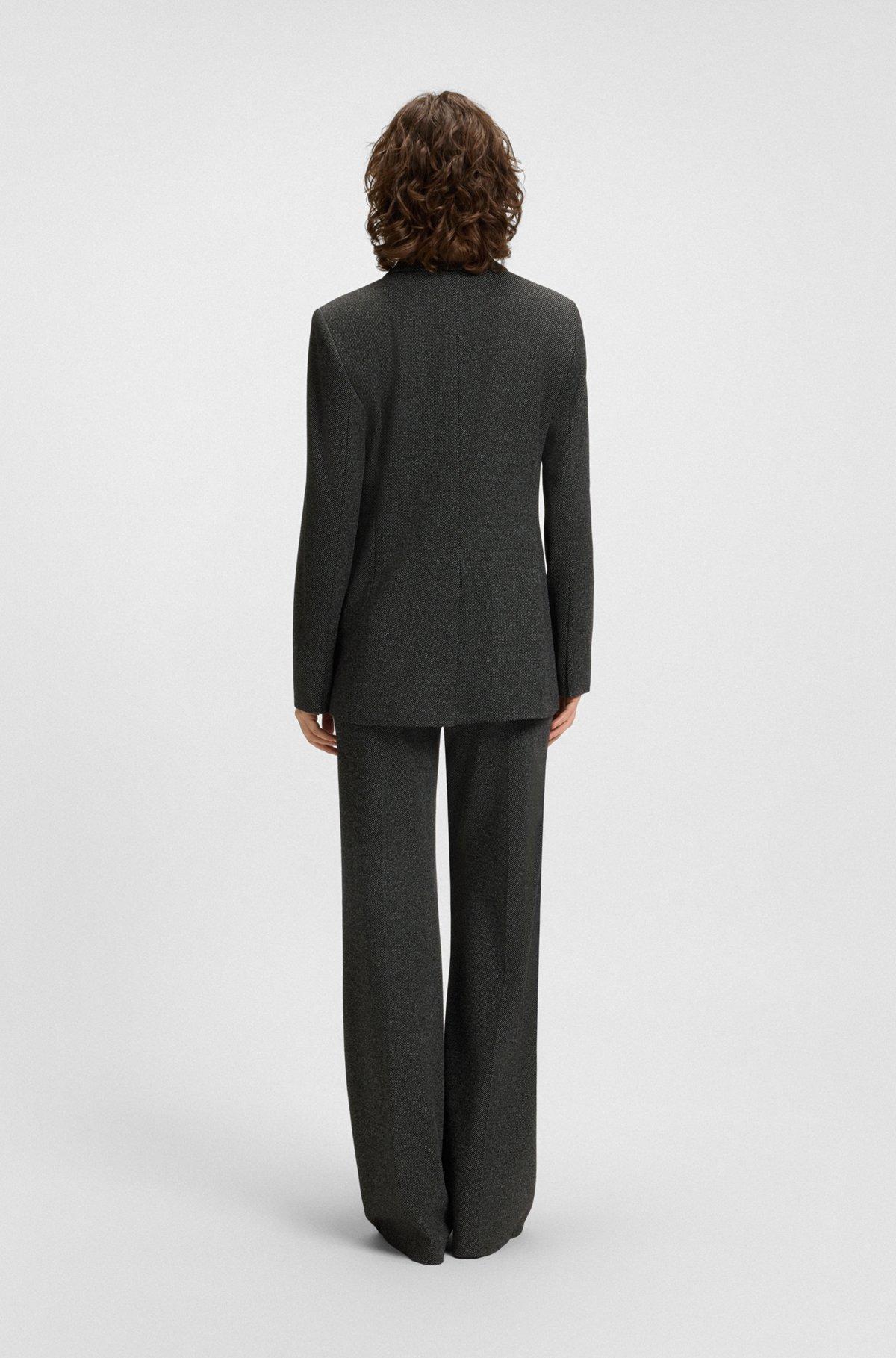 BOSS - Regular-fit blazer with concealed closure - Patterned Product Image